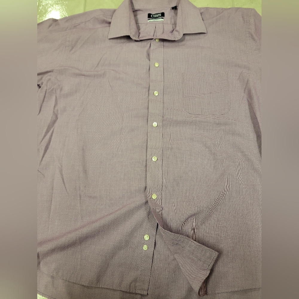 Men's Chaps Essential / Wrinkle Free Regular Fit Size XXL 18-18 1/2 36/37 - Picture 5 of 7